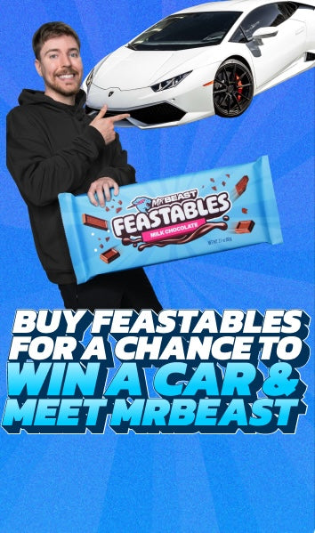 Buy Feastables for a chance to win a car & meet MrBeast!